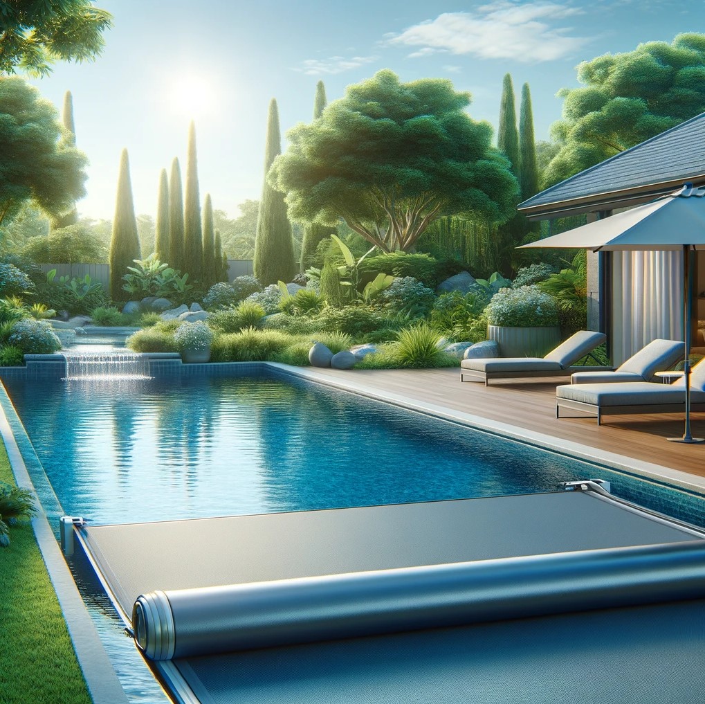 Pose de volet roulant piscine
