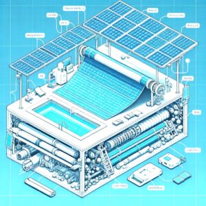 schema volet roulant piscine hors-sol solaire